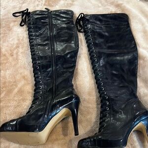 Nine West Black Over the Knee Boots